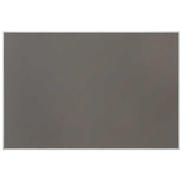 United Visual Products Corkboard, Blk, Forbo, 2 Door, 48x36" UV303-BLACK-FORBO - main